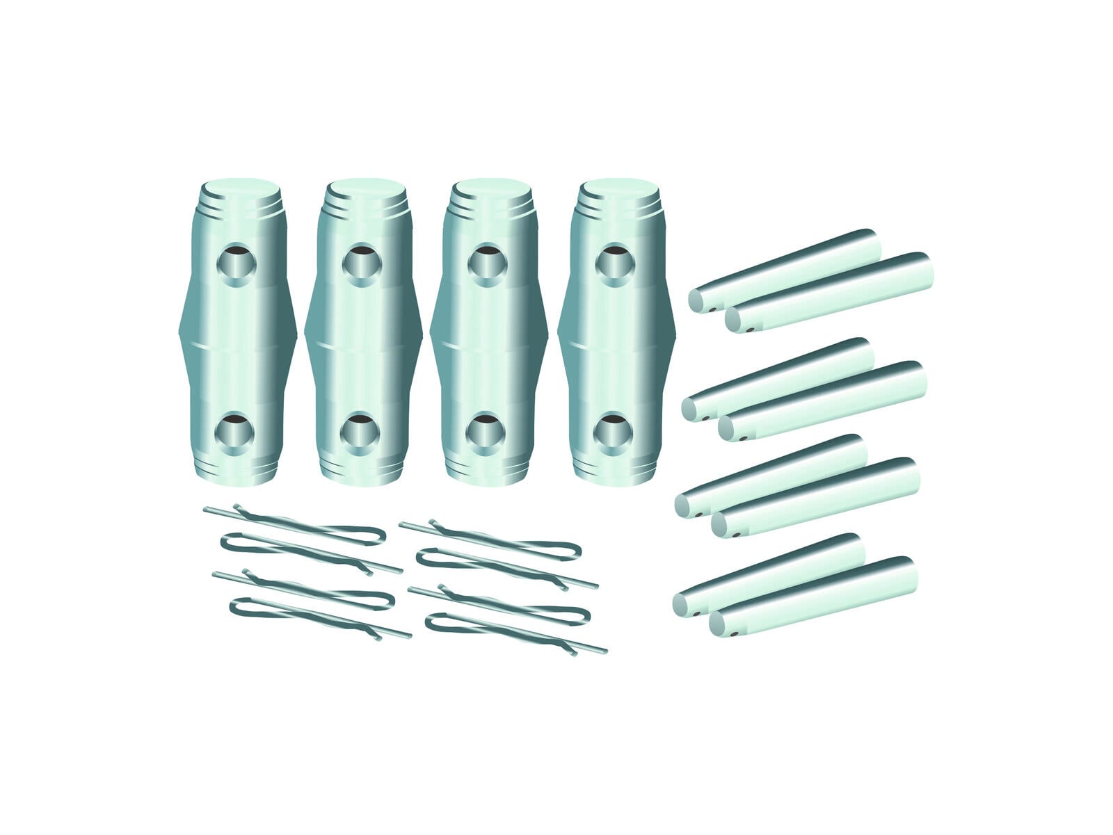 Alutruss QUADLOCK set connecting cone/pivot/pin QUADLOCK set connecting cone/pivot/pin