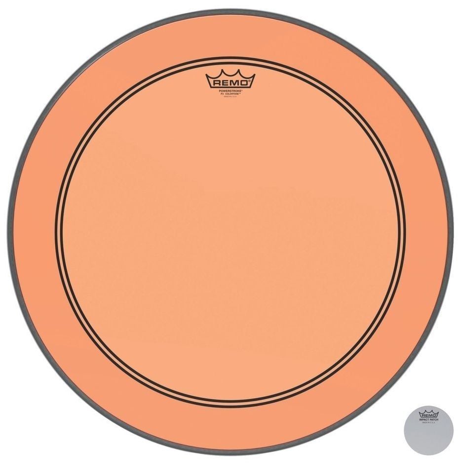Remo 20" Powerstroke 3 Colortone Clear Orange Parche de Bombo de Bombo 20" Powerstroke 3 Colortone C