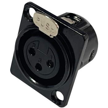Dap audio xlr 3p chassis - female black housing