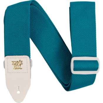 Ernie ball eb5349 correa polypro poly lock verde azulado-blanco