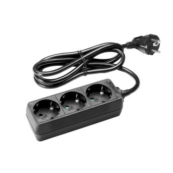 Adam hall base de enchufes de 3 tomas 5m longitud del cable