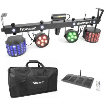 Beamz ShowBar con 2x Foco PAR 6x 4en1 2xButterfly, Laser R/G DMX 153800