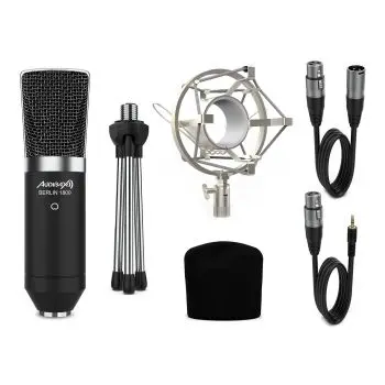 Audibax Berlin 1800 Silver Pack Microfono Studio Gran Diafragma
