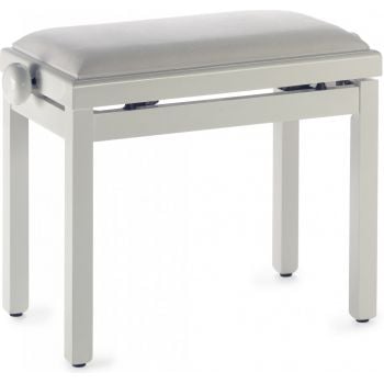 Stagg pb39 pearlp vwh banqueta piano roble blanco perla