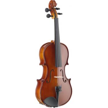 Stagg violín de arce macizo 4/4 con diapasón de ebano y estuche blando de forma estándar