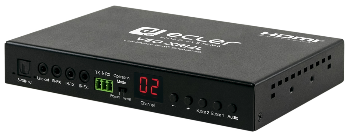 Ecler Extensor-RX 4K oIP de Baja Latencia VEO-XRI2L