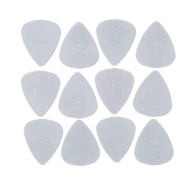 Dunlop Púas Nylon Standard 0,60 Set 12 Unidades de Púas Nylon Standard 0,60