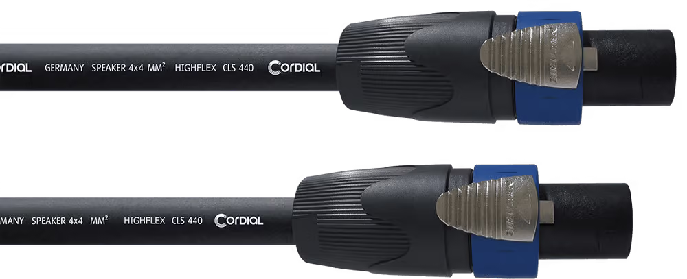 Cordial cable altavoz speakon 4 polos de 4x 4mm² - 20m