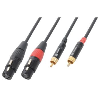 Power dynamics cable 2xlr hembra 2xrca macho 6m 176696