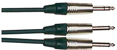 Oqan Cable Señal QABL JPS-03-2JPM Cable Jack Estéreo a 2 Jack Mono 3 mts QABL JPS-03-2JPM