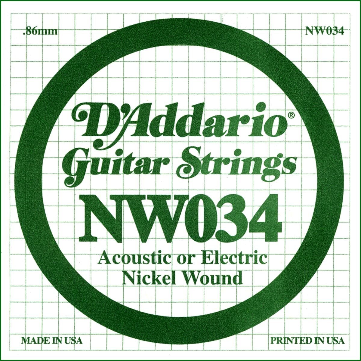 D´addario NW034 Cuerda Suelta para Guitarra Eléctrica NW034
