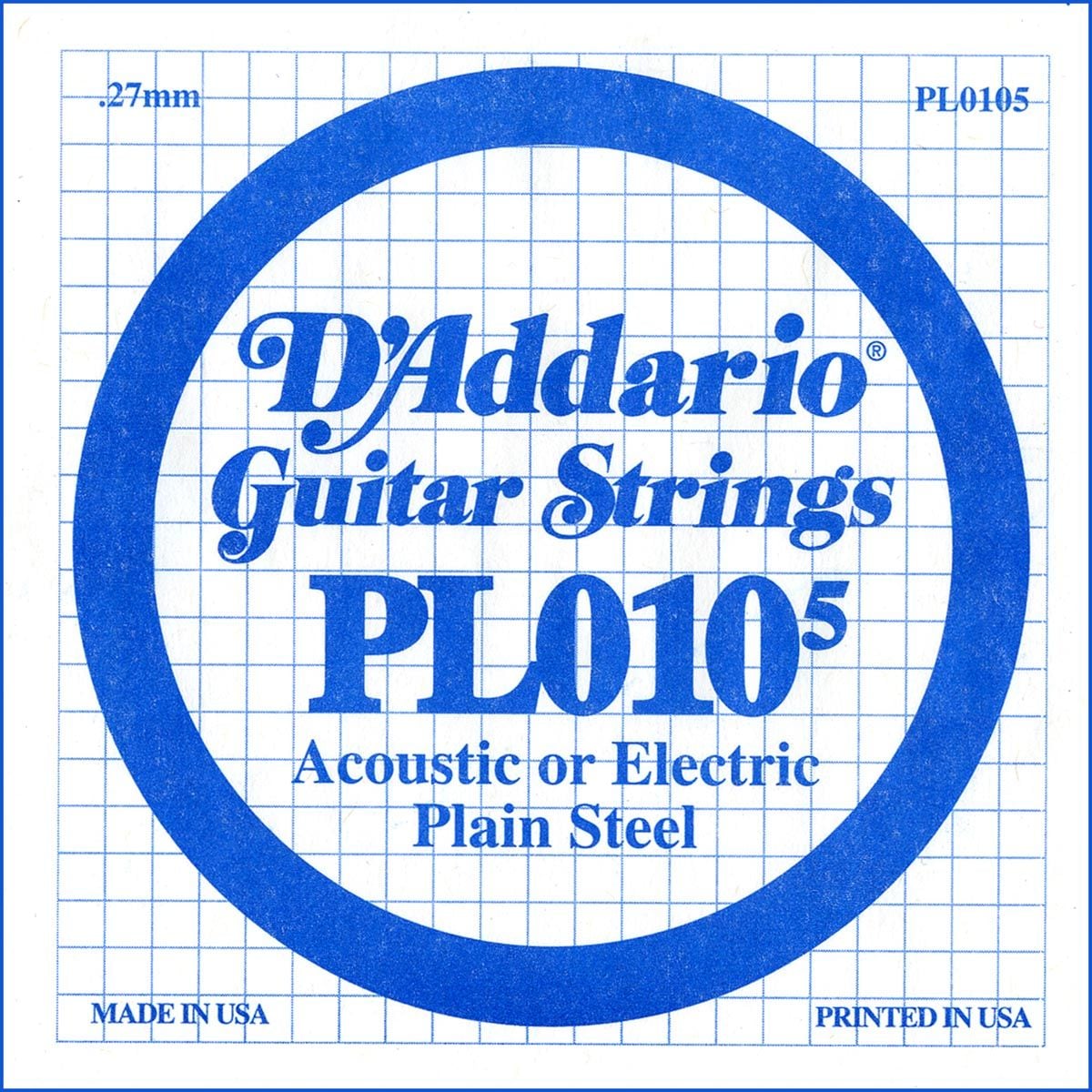 D´addario PL0105 Cuerda Suelta para Guitarra Eléctrica PL0105