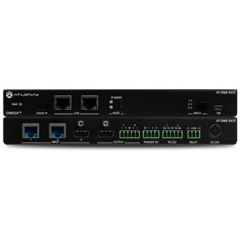 Atlona receptor omega hdbaset 4k/uhd con hdmi, ethernet, alimentación y control
