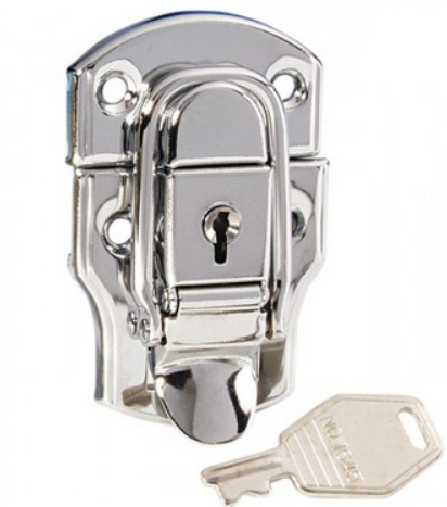 Adam Hall Hardware 1905 Cierre mediano cromo con Llave Pack de 20 Unidades 1905
