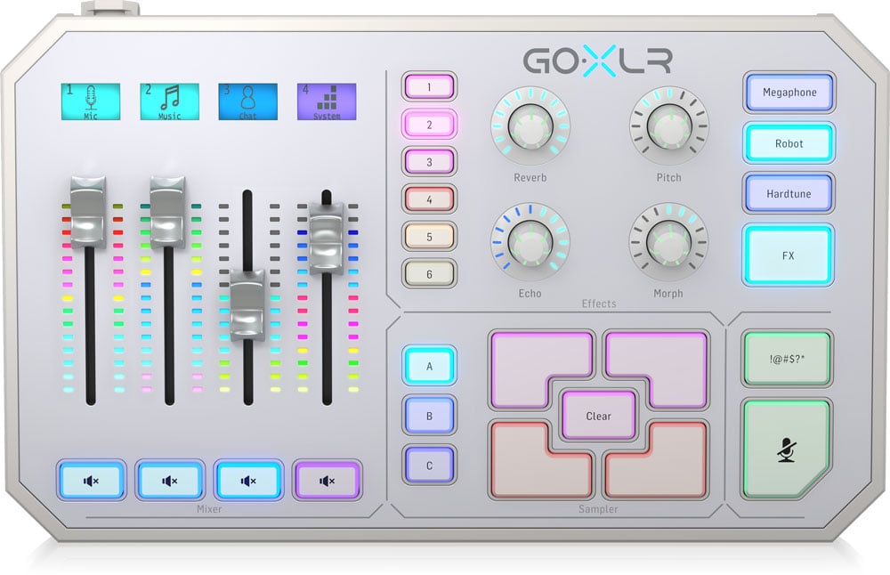 Tc Helicon GoXLR-WH Interfaz de Audio USB. Podcaster y Gamer, Todo en Uno GoXLR-WH