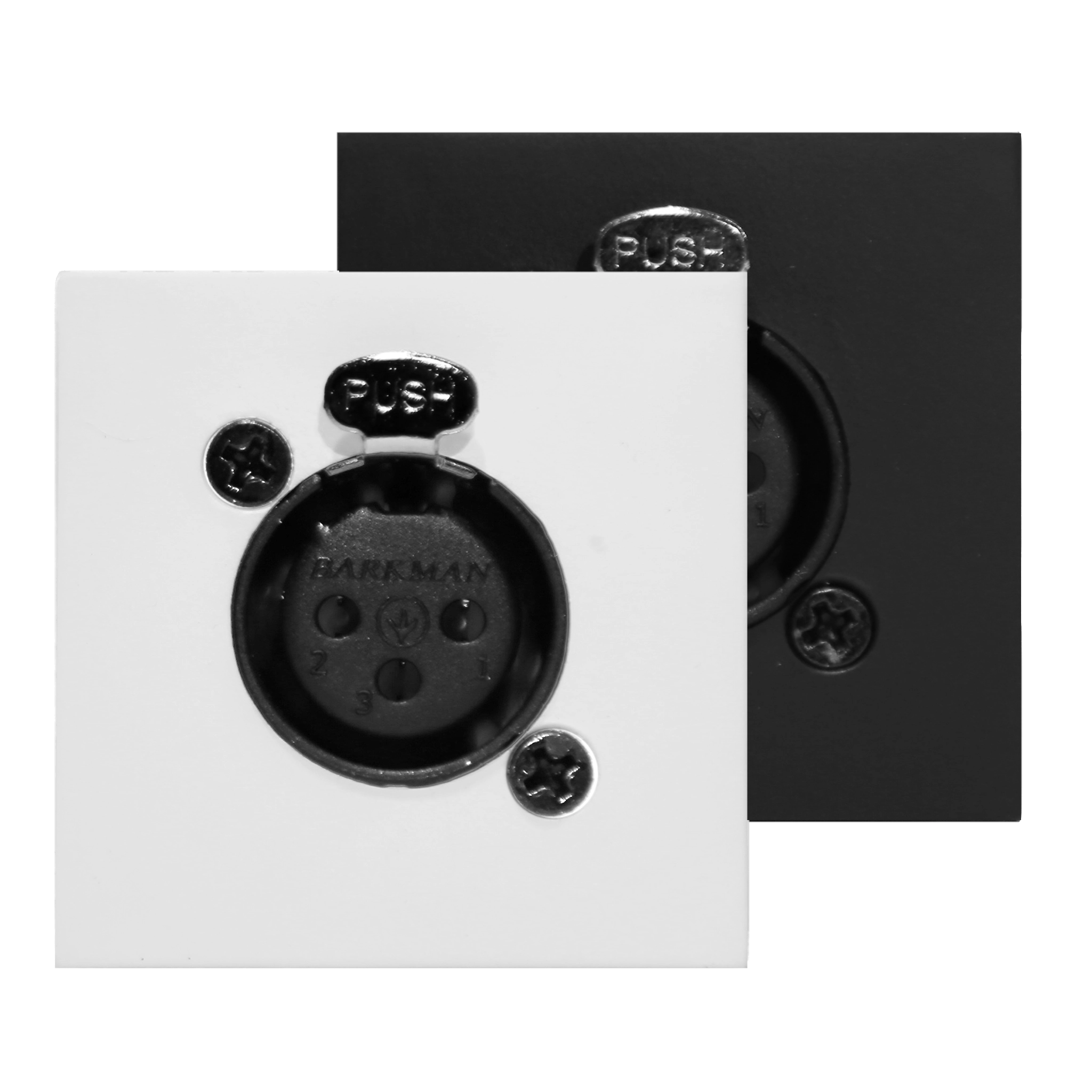 PROCAB CP45XLFS Placa de conexión XLR hembra 45 x 45 mm - sin soldadura Negro PROCAB CP45XLFS