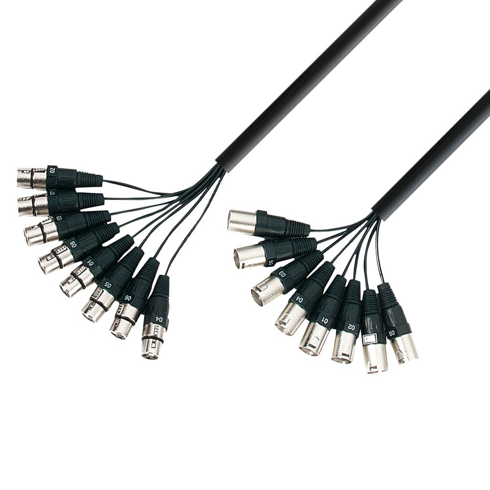 Adam Hall Cables K3 L8 MF 0300 Manguera de Cable de 8 XLR macho a 8 XLR hembra 3 m K3 L8 MF 0300