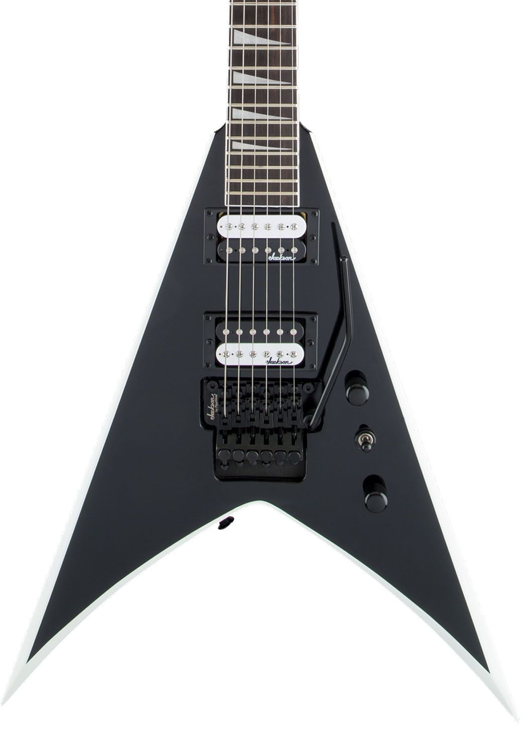 Jackson JS King V JS32 AH Black w/White Bevels. Guitarra Eléctrica JS32 KV AH Blk w/Wht