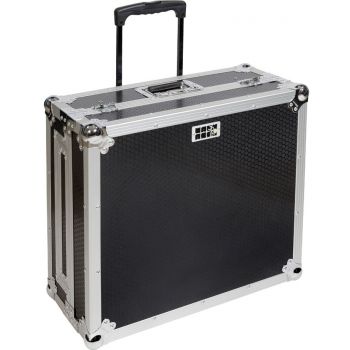 Walkasse wm-18mltsglll flight case pioneer djm-v10 / v10lf plata soporte ordenador, trolley y ruedas