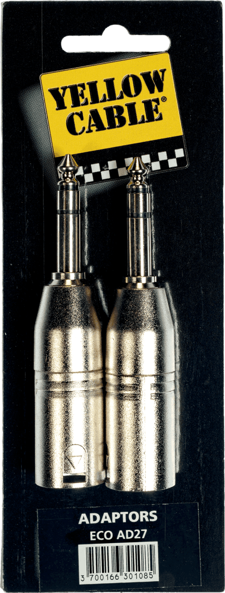 Yellow Cable ECO-AD27 Adaptador de Jack Stereo Macho a 2 XLR Macho ECOAD27