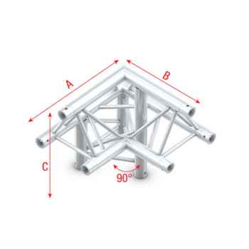 Showtec corner 90 down left apex up esquina de truss triangular dt22011