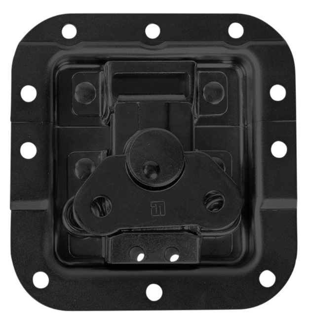 Adam Hall 17284 BLK - Cierre de Mariposa Mediano con Paso Perfil Profundidad 12mm, Negro 17284 BLK