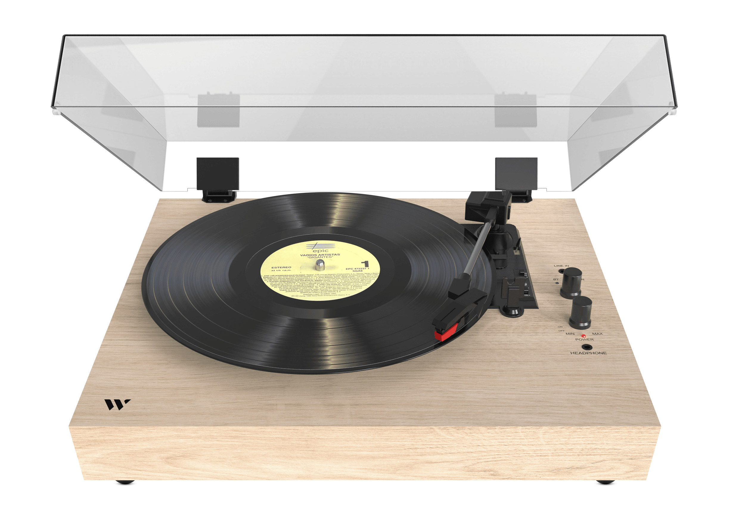 Wiibo Mustang 1965-BT Natural Tocadiscos Vintage Bluetooth con Altavoces incorporados Premium Mustang 1965-BT Natural