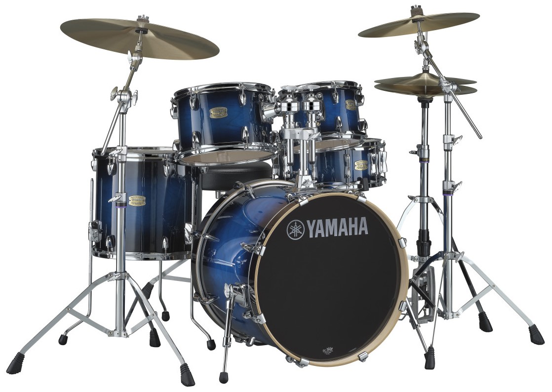 Yamaha SBP0F5 HW680W Stage Custom Deep Blue Sunburst Set Batería Acústica SBP0F5 HW680W DEEP BLUE SUNBURST
