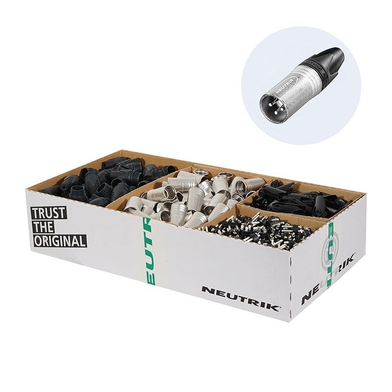 Neutrik NC 3 MXX D Conector XLR Macho de 3 Pines DESMONTADOS CAJA 100 UDS NC 3 MXX D