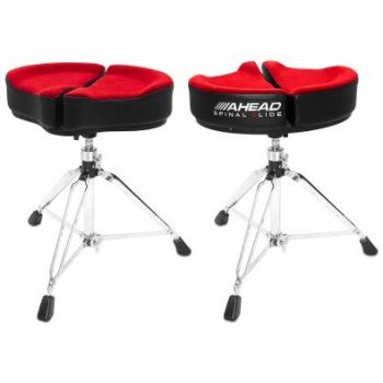 Ahead drum thrones spg-r3 18 top de tela roja sillín batería