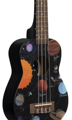 Kala Ukaspc Ukelele Soprano Serie Ukadelic Graphic Top Planetas UKASPC