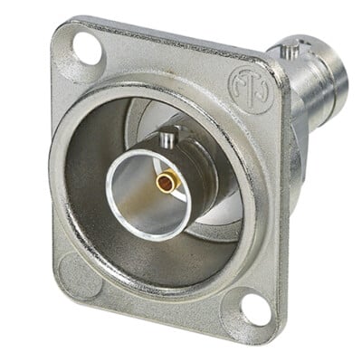 Neutrik NBB75DFG BNC CHASIS color PLATA BNC-BNC NBB75DFG