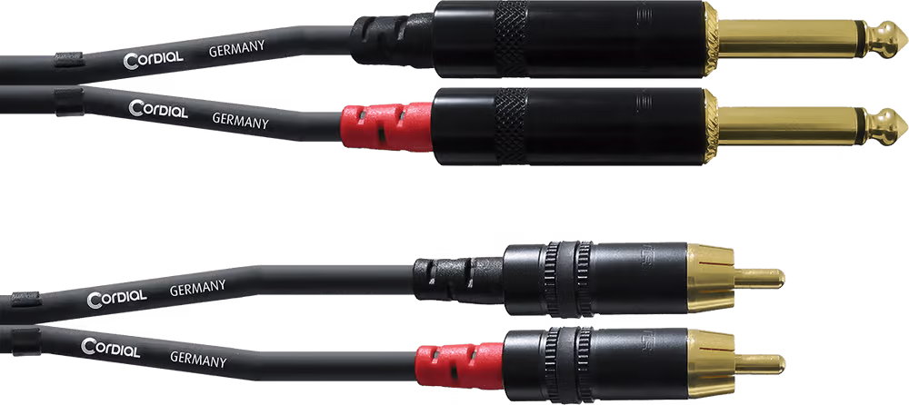 Cordial Cable de audio doble jack mono/RCA 3 m ECLCFU3PC