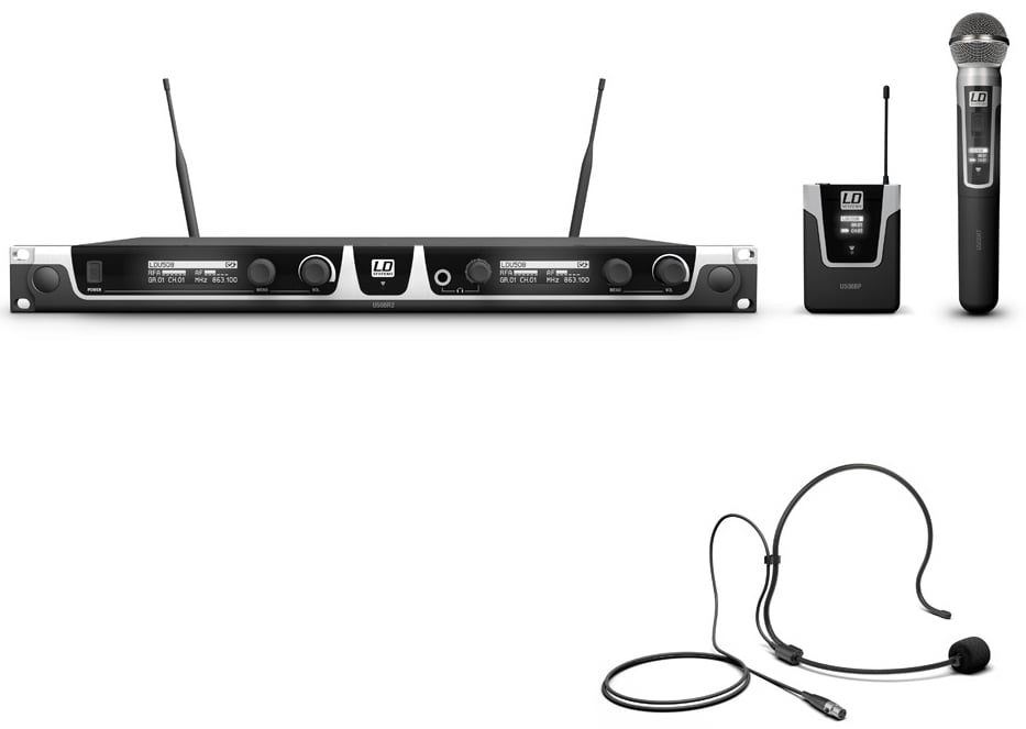 LD SYTEMS U508 HBH 2 Sistema inalámbrico Doble U508 HBH 2
