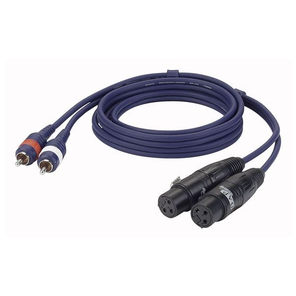 DAP Audio FL25 Cable 2 XLR F a 2 RCA . 3 metros 2 XLR F a 2 RCA