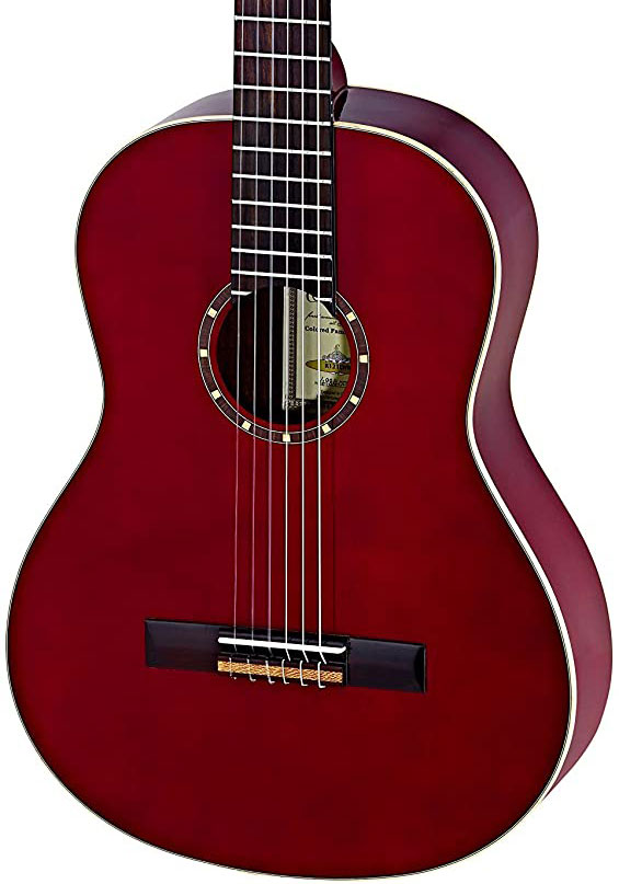 Ortega R121LWR Guitarra Clásica para Zurdo Family Wine Red R121LWR