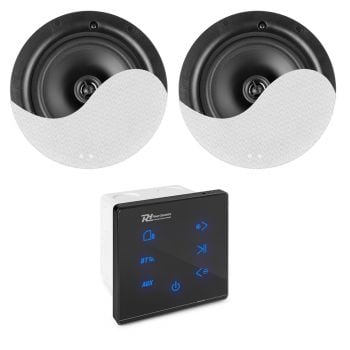 Power dynamics powerline a50bset conjunto amplificador para empotrar en pared con 2 altavoces de techo 952458