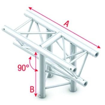 Showtec ft30038 t-cross up/down 3-way - 50cm pro-30 triangle f truss