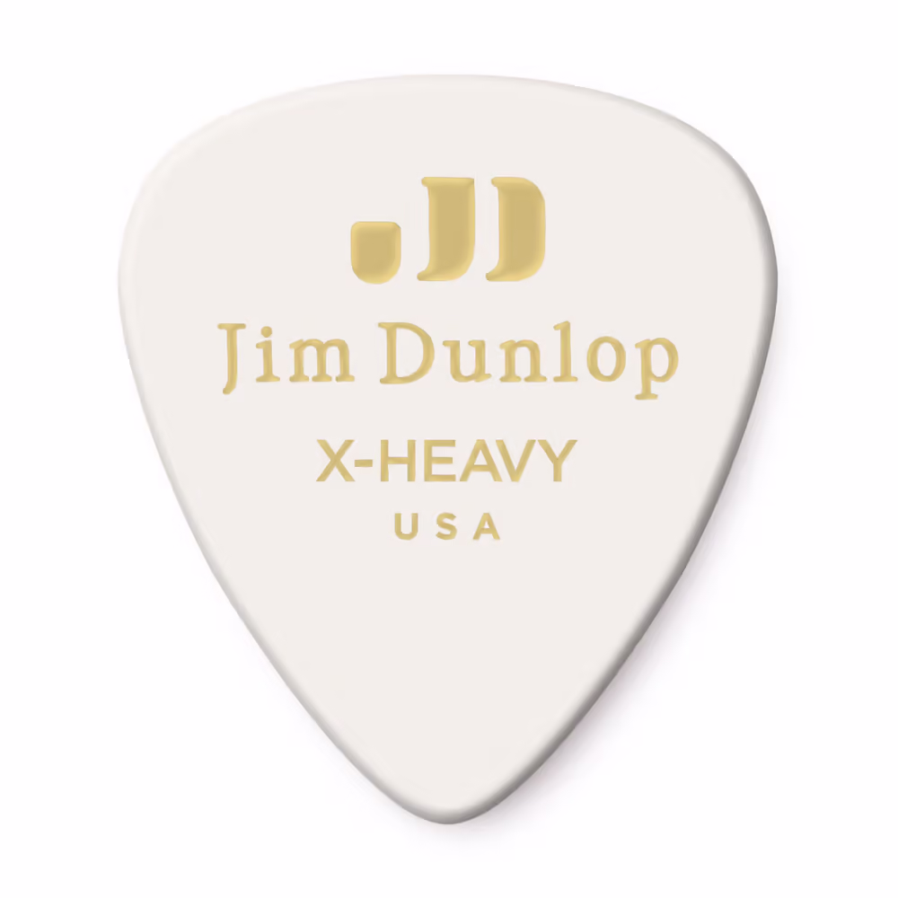 Dunlop pack 72 púas genuine celluloid classic blanca - x heavy