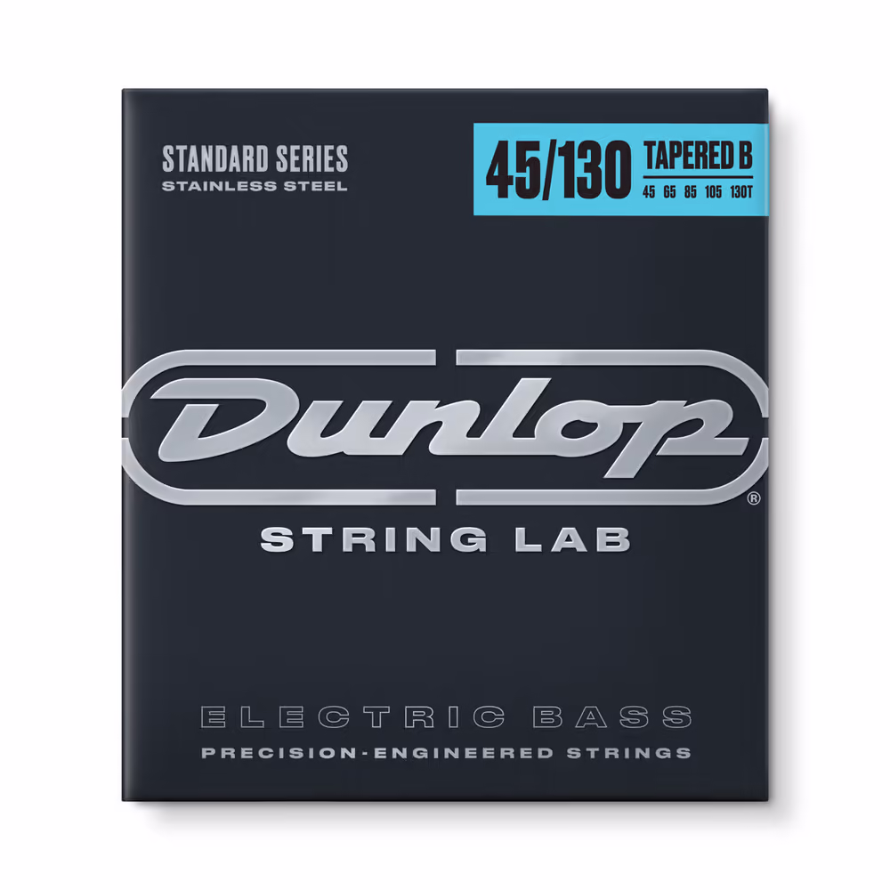 Dunlop Juego Bajo Eléctrico Stainless Steel Tapered Medium /5St. 45-130 CDUDBS45130T