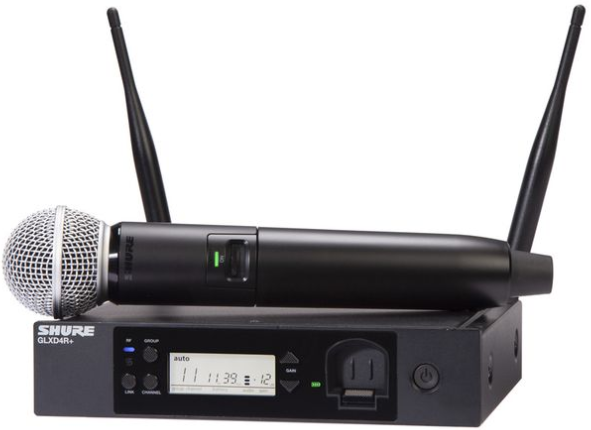 Shure GLX-D+ 24R SM58 Z4 Sistema Inalámbrico VOCAL SM58 y GLXD4R+ 2.4 5GHz GLX-D+ 24R/SM58 Z4