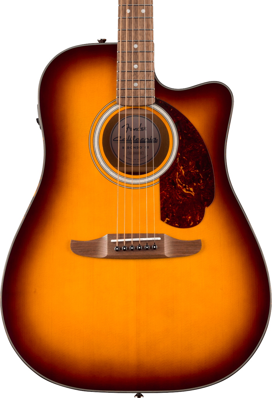 Fender California Deluxe Redondo CE Honey Sunburst Guitarra Acústica California Deluxe Redondo CE Honey Sunburst