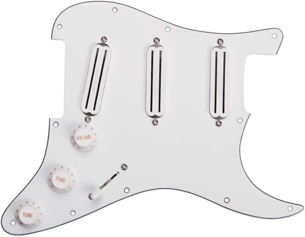 Seymour Duncan Pickgrd Assy Triple Rails Wht Pickgrd Assy Triple Rails Wht