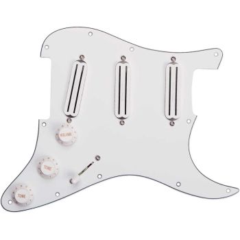 Seymour duncan pickgrd assy triple rails wht