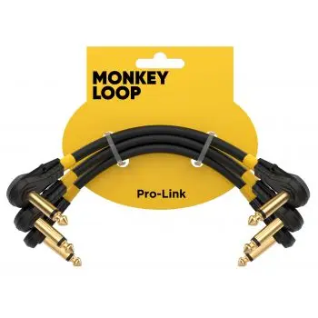 Monkey loop pro link pedal guitar patch cable 15 cm jack acodado a jack acodado pack 3