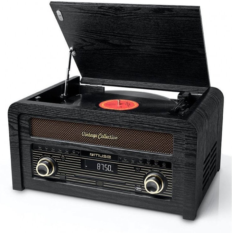 Muse MT-115W Micro Cadena CD y Tocadiscos MT-115W