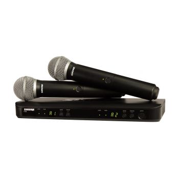 Shure blx288e/pg58 k3e sistema inalámbrico dual de mano vocal pg58