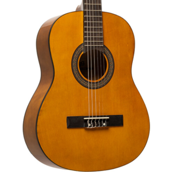 Stagg 4/4 guitarra clasica gloss nat pack guitarra clásica 4/4, afinador y funda