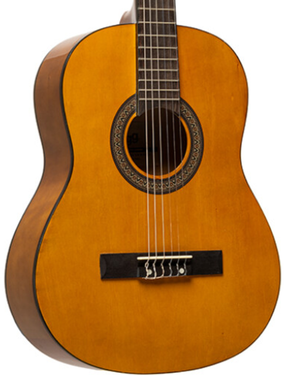 Stagg 4/4 Guitarra Clasica Gloss Nat Pack Guitarra clásica 4/4, Afinador y Funda SCL50 NAT PACK