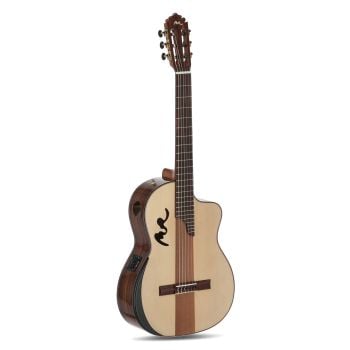 Manuel rodriguez electroacústica café cortado cutaway santos rosewood brillante